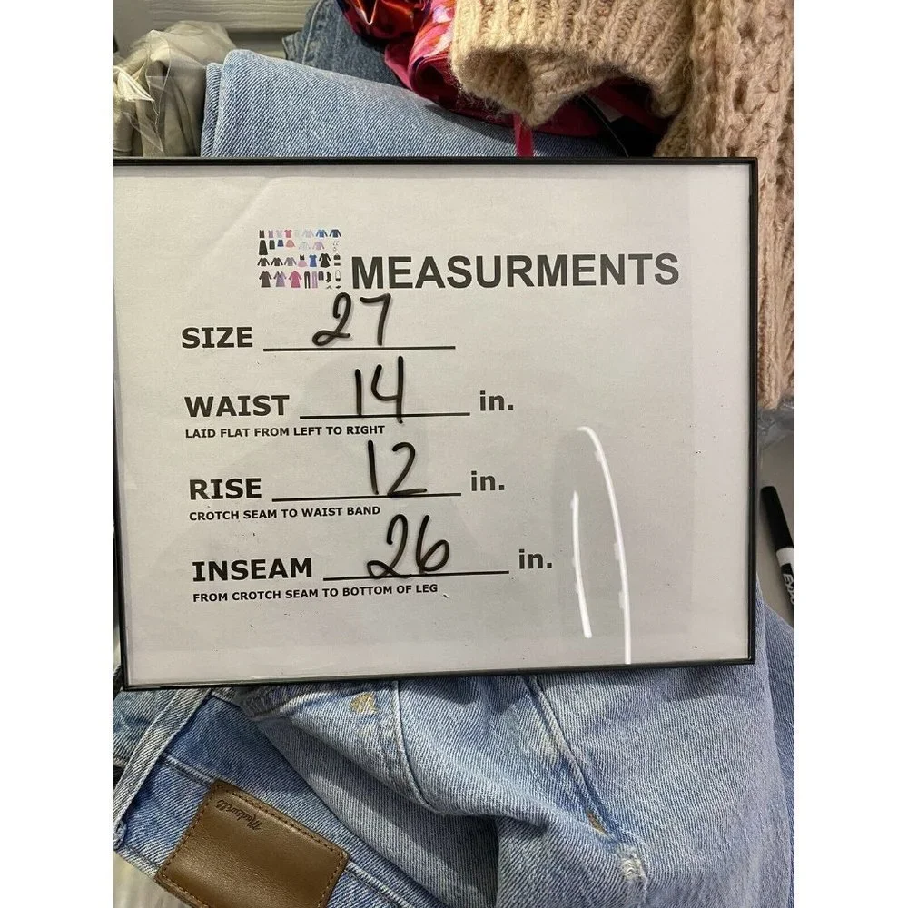 Madewell‎ Women's The Curvy Perfect Vintage Jean Size 27 MC594